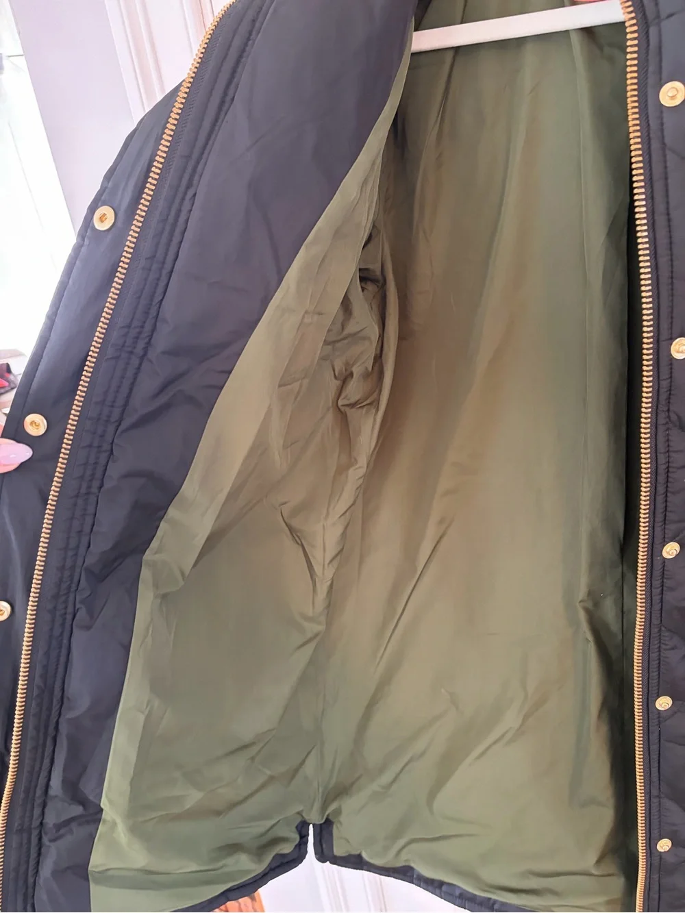 J. Crew Quilted Pea Coat in Charcoal Gray - Picture 5 of 6